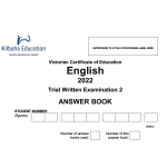 2022 Kilbaha VCE English Trial Exam 2